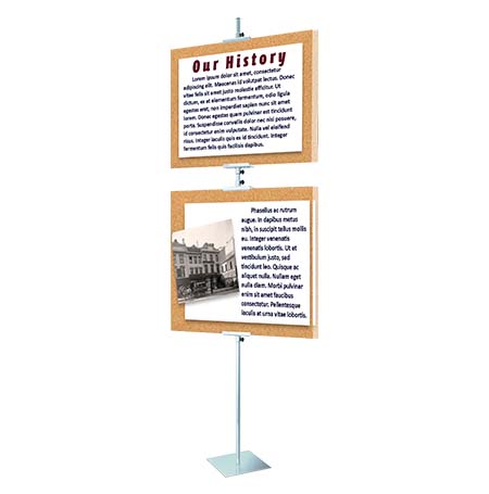 Slide-In Poster Display Floorstand SignHolder Square Base 72 Inches | Poster Board Display Stand