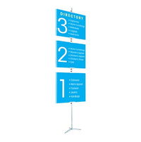 Slide-In Poster Display Floorstand SignHolder Travel Base 96 Inches