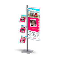 POSTO-STAND 8 Foot Slide-In Sign Stand and Offset Literature Holder 22x56