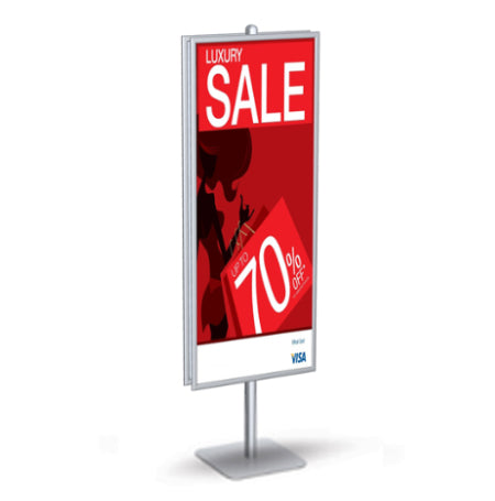 POSTO-STAND™ 22x56 Standing Sign Holder with 2-Sided Poster Snap Frame ...