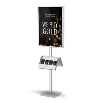 POSTO-STAND™ Sign Stand with Double Sided 24x36 Snap Frame and Optional Literature Holders