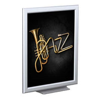 Lightweight Aluminum Countertop Sign Holder Frame Display 14 x 22 | Top Load, Portrait + Landscape Sizes