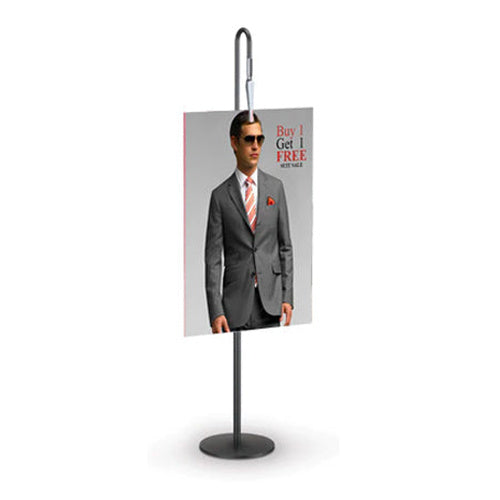 Low Cost, Quick Clip Counter Top Sign Holder Display | Adjustable to 14" - 24" with Telescopic Pole