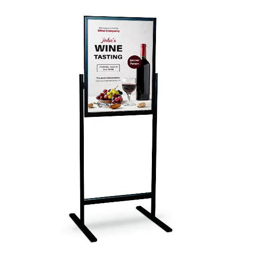 Black Easel Stand with 24 x 36 Snap Frame Great for Promotional Dis
