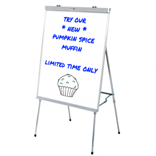 27x36 Dry Erase White Board Easels - 4 Leg Posts | Create Your Message or Sign - Portable & Foldable