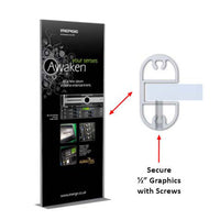 48 x 96 Mounted Graphic Poster Board Floor Stand with Solid Steel Base, Side Uprights to Hold Poster Board Sturdy | Silver or Black Finish