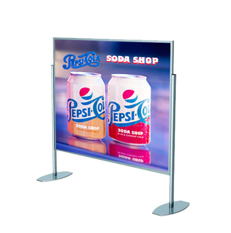 Super Large Format Portable Poster Stand Display | 48x72 Poster Sign Holder | Two Posts with Steel Bases