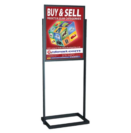 Value Line 22x28 Classic Poster Holder Floor Stand with Double Post | Two Side Viewing