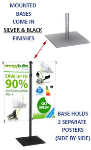 Vertical Banner Stand Countertop Double Poster Display (6" Width)