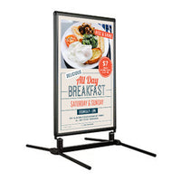 Outdoor Wind Proof Snap Frame Curb Sign Holder with Steel Spring Legs for 28x44 Posters | Frame with Rounded Corners