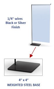 Wire CounterTop BannerStand SignHolder Display (Fits 6" x 19" Banner)