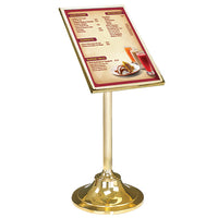 SOLID BRASS Ultra Luxury 20x29 Tilted Menu Stand | Portrait Frame