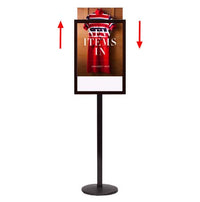 Indoor 24 x 36 Poster Stand Sign Holder | Rounded Corners with Fast Top Loading Frame Design with Rounded Corners