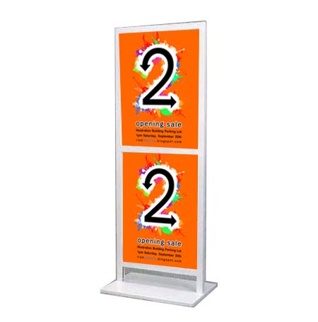 22x28 Inch White Floor Sign Holder - Freestanding Poster Stand For Menus & Ads, Great For Restaurants, Cafes & Stores