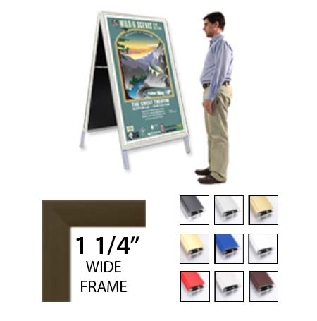 A-Frame 30x36 Sign Holder | Snap Frame 1 1/4" Wide