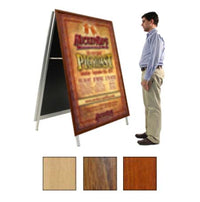 A-Frame 48x48 Sign Holder | Wood Snap Frame with 1 1/4" Wide Profile in 3 Finishes: Cherry, Oak, and Maple