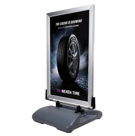 Street Sign Racks Outdoor Heavy Duty Snap Frame Curb and Sidewalk Sign Holder 28x44 ...
