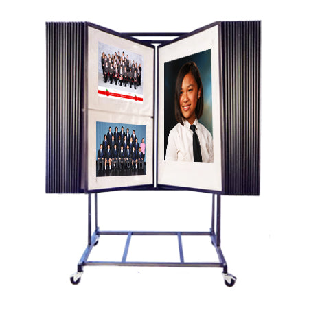 30x40 Adjustable Multi Panel Art & Print Rack, Rolling Floor Stand with 30  Swinging Panels | 2-Sided