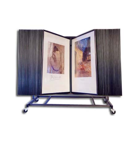 Panelrama Multi Panel Poster Display Floor Stand 50 Flip Panels 30x40 ...