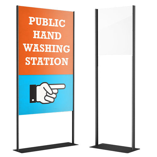 Height Adjustable Poster Board Stand, Black Freestanding Double-Side Sign  Holder 