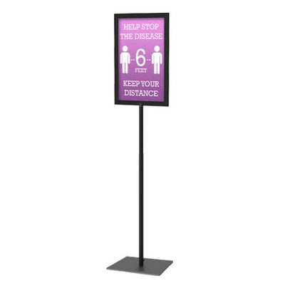 VEVOR Pedestal Sign Holder, 11 x 17 Inch Vertical and Horizontal Adjustable  Poster Stand, Heavy-Duty Floor Standing Sign Holder with Metal Base for