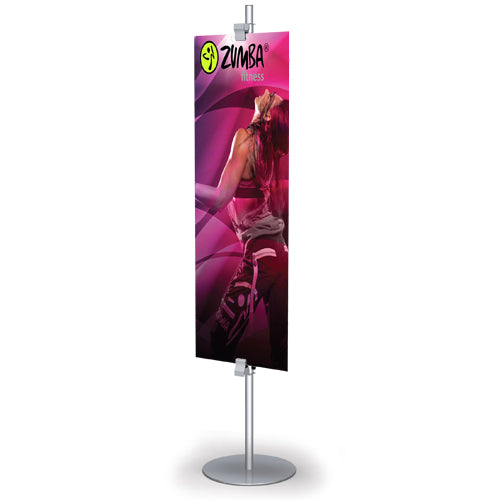 Adjustable Pole Sign Stands | Single Sided Poster Display with Clamps