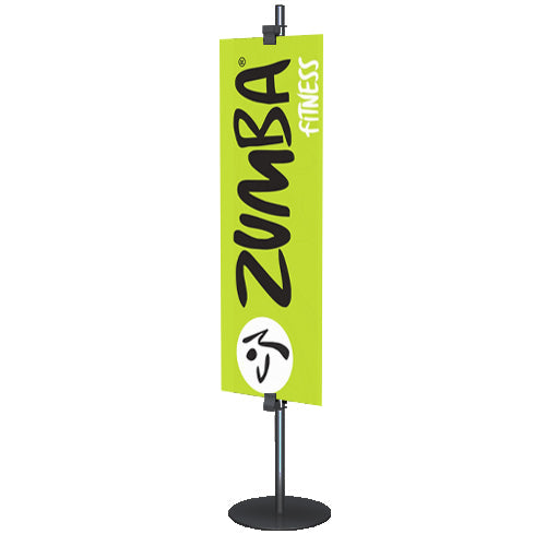 Adjustable Pole Banner Sign Stands | Single Sided Poster Display with Clamps