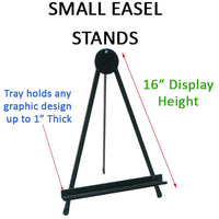 Aluminum Countertop Easels (16" Display Height) with Shelf