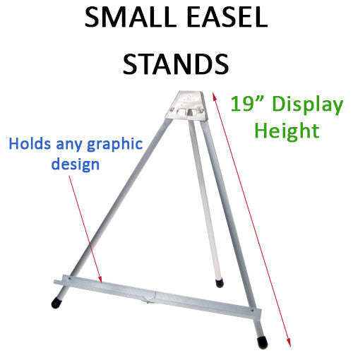 Aluminum Countertop Easels (19 Display Height) with Shelf