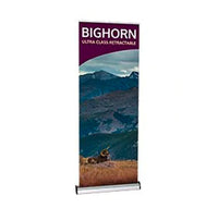 Bighorn 31.5" Wide Single Sided Silver Retractable Bannerstand