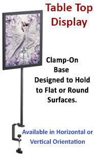 Countertop Clamp Frames - 7 x 11 Poster Display (Fixed Height)