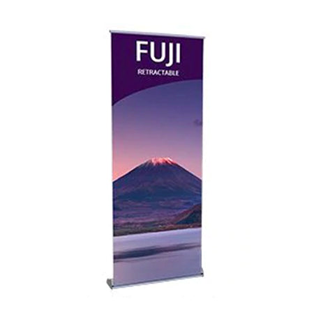 Fuji 31.5" Wide Single Sided Retractable Bannerstand in Black or Silver Base