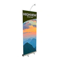 Highview 31.5" Wide Single Sided Silver Retractable Bannerstand