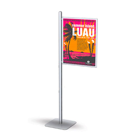POSTO-STAND 8 Foot Sign Stand 22x28 Slide-In Offset Frame