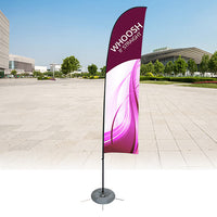 Whoosh 11' Outdoor Flag Bannerstand | Straight Shape | 1 or 2 Sided