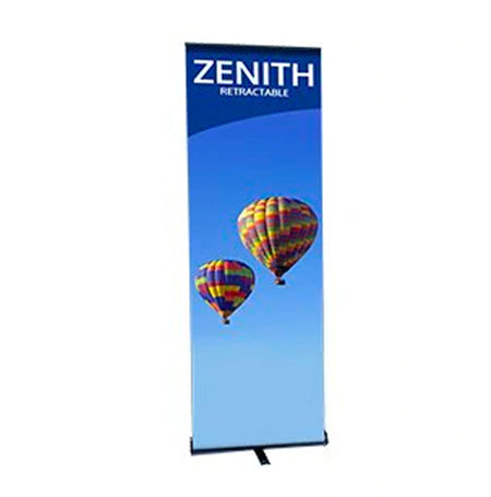 Zenith 23.5" Wide Single Sided Black or Silver Retractable Bannerstand