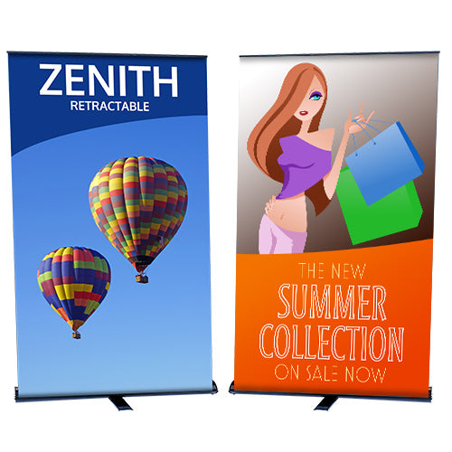 ZENITH Retractable Banner Stand | 47.5" Wide  Banner | Single Sided Adjustable Bannerstand